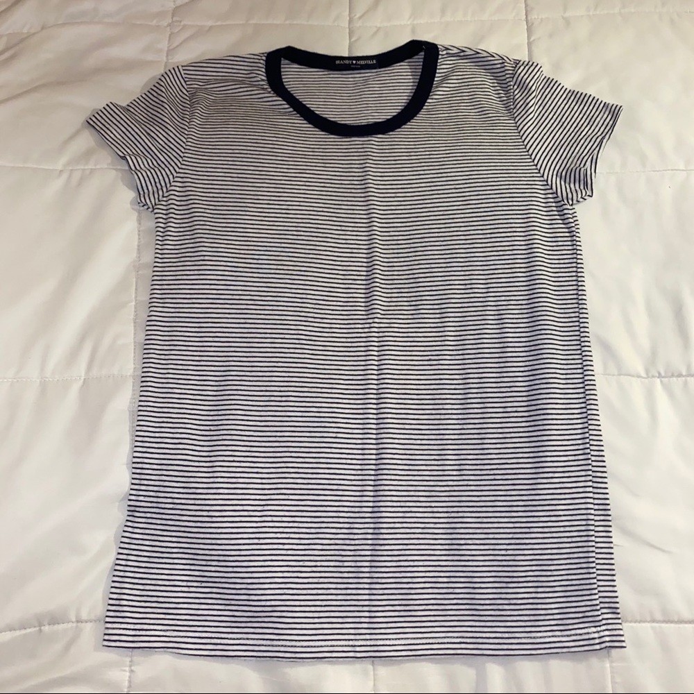 Brandy Melville Blue Stripped Top OS
